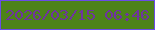 文字の大きさ：4、枠の色：6a4ce7、背景の色：4d8319、文字の色：6f33a0 無料ブログパーツのブログ時計