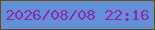 文字の大きさ：2、枠の色：6a4d04、背景の色：6291da、文字の色：9026a8 無料ブログパーツのブログ時計