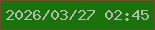 文字の大きさ：3、枠の色：6a4f2a、背景の色：1b710c、文字の色：b1beac 無料ブログパーツのブログ時計