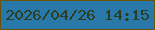 文字の大きさ：5、枠の色：6a510c、背景の色：2878aa、文字の色：2e3d1e 無料ブログパーツのブログ時計