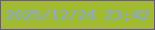 文字の大きさ：5、枠の色：6a52a2、背景の色：a1ba2f、文字の色：84aae6 無料ブログパーツのブログ時計