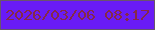 文字の大きさ：1、枠の色：6a546c、背景の色：691bf5、文字の色：852948 無料ブログパーツのブログ時計