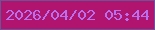 文字の大きさ：1、枠の色：6a5496、背景の色：b1146f、文字の色：b870ee 無料ブログパーツのブログ時計