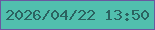 文字の大きさ：4、枠の色：6a57a0、背景の色：51bfae、文字の色：2b6361 無料ブログパーツのブログ時計