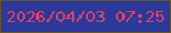 文字の大きさ：3、枠の色：6a5823、背景の色：2d3999、文字の色：e0426a 無料ブログパーツのブログ時計