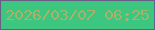 文字の大きさ：1、枠の色：6a5d85、背景の色：3dc680、文字の色：adb069 無料ブログパーツのブログ時計