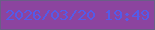 文字の大きさ：4、枠の色：6a5f87、背景の色：8c449f、文字の色：545be9 無料ブログパーツのブログ時計