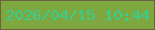 文字の大きさ：5、枠の色：6a6342、背景の色：7ea73f、文字の色：33cf94 無料ブログパーツのブログ時計