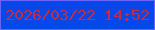 文字の大きさ：3、枠の色：6a65f8、背景の色：0747e9、文字の色：bf2d49 無料ブログパーツのブログ時計
