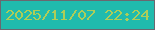 文字の大きさ：1、枠の色：6a686f、背景の色：20bbad、文字の色：aecd58 無料ブログパーツのブログ時計