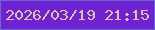 文字の大きさ：4、枠の色：6a68cc、背景の色：6f22d2、文字の色：dac2a9 無料ブログパーツのブログ時計