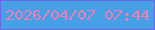 文字の大きさ：4、枠の色：6a68e6、背景の色：47a0e5、文字の色：ec7eb5 無料ブログパーツのブログ時計