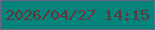 文字の大きさ：5、枠の色：6a6981、背景の色：04847a、文字の色：663339 無料ブログパーツのブログ時計