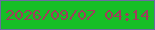 文字の大きさ：2、枠の色：6a6ba1、背景の色：16be26、文字の色：a13b5c 無料ブログパーツのブログ時計