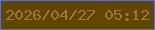 文字の大きさ：5、枠の色：6a6cc0、背景の色：5c4801、文字の色：ad6d3e 無料ブログパーツのブログ時計