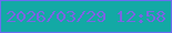 文字の大きさ：1、枠の色：6a6df0、背景の色：13a9a5、文字の色：7b64e3 無料ブログパーツのブログ時計