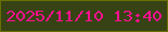 文字の大きさ：1、枠の色：6a6e05、背景の色：374314、文字の色：fc118e 無料ブログパーツのブログ時計