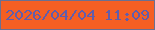文字の大きさ：1、枠の色：6a7091、背景の色：f55f23、文字の色：615dab 無料ブログパーツのブログ時計