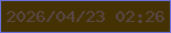 文字の大きさ：2、枠の色：6a70dd、背景の色：453203、文字の色：594747 無料ブログパーツのブログ時計