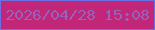 文字の大きさ：3、枠の色：6a70e4、背景の色：c22679、文字の色：9961bb 無料ブログパーツのブログ時計