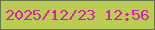 文字の大きさ：1、枠の色：6a754f、背景の色：bbcc55、文字の色：d422ab 無料ブログパーツのブログ時計