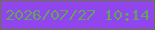 文字の大きさ：2、枠の色：6a763e、背景の色：9146ed、文字の色：63a45c 無料ブログパーツのブログ時計