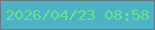 文字の大きさ：3、枠の色：6a7785、背景の色：4ab4c6、文字の色：6ae088 無料ブログパーツのブログ時計
