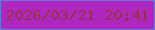 文字の大きさ：3、枠の色：6a79de、背景の色：b027bf、文字の色：95334d 無料ブログパーツのブログ時計