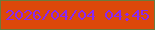 文字の大きさ：3、枠の色：6a7b3d、背景の色：dd480a、文字の色：8b28f0 無料ブログパーツのブログ時計