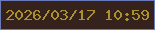 文字の大きさ：5、枠の色：6a7bba、背景の色：35221c、文字の色：aa912c 無料ブログパーツのブログ時計