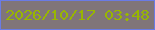 文字の大きさ：1、枠の色：6a7be5、背景の色：807579、文字の色：98b601 無料ブログパーツのブログ時計