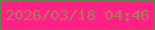 文字の大きさ：1、枠の色：6a7f51、背景の色：ff2184、文字の色：af775f 無料ブログパーツのブログ時計