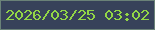 文字の大きさ：2、枠の色：6a8278、背景の色：37425a、文字の色：92d646 無料ブログパーツのブログ時計
