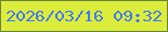 文字の大きさ：4、枠の色：6a843d、背景の色：dbed3a、文字の色：4279f6 無料ブログパーツのブログ時計