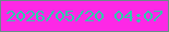 文字の大きさ：1、枠の色：6a8b8a、背景の色：fd28e6、文字の色：2fcaaa 無料ブログパーツのブログ時計