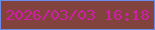 文字の大きさ：2、枠の色：6a8ceb、背景の色：82423e、文字の色：cd1fa8 無料ブログパーツのブログ時計