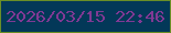 文字の大きさ：5、枠の色：6a8e27、背景の色：033858、文字の色：803994 無料ブログパーツのブログ時計