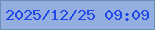 文字の大きさ：3、枠の色：6a8fb5、背景の色：94afdf、文字の色：1f48e8 無料ブログパーツのブログ時計