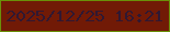 文字の大きさ：2、枠の色：6a9009、背景の色：711a06、文字の色：301832 無料ブログパーツのブログ時計