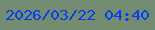 文字の大きさ：3、枠の色：6a9079、背景の色：768c70、文字の色：0041ef 無料ブログパーツのブログ時計