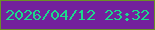 文字の大きさ：5、枠の色：6a9126、背景の色：73219d、文字の色：1cda8c 無料ブログパーツのブログ時計
