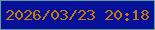 文字の大きさ：4、枠の色：6a999d、背景の色：061098、文字の色：c67a09 無料ブログパーツのブログ時計