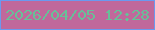 文字の大きさ：3、枠の色：6a99ef、背景の色：c0689b、文字の色：67c098 無料ブログパーツのブログ時計
