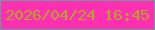 文字の大きさ：2、枠の色：6a9a9f、背景の色：ff2fb1、文字の色：b1a426 無料ブログパーツのブログ時計