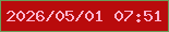 文字の大きさ：4、枠の色：6a9e5b、背景の色：b90b0c、文字の色：fdb6d0 無料ブログパーツのブログ時計
