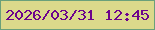 文字の大きさ：4、枠の色：6aa07a、背景の色：dbd98b、文字の色：6c028c 無料ブログパーツのブログ時計