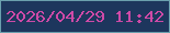 文字の大きさ：3、枠の色：6aa0ad、背景の色：1d365d、文字の色：ce4aa7 無料ブログパーツのブログ時計
