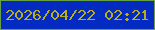 文字の大きさ：5、枠の色：6aa140、背景の色：042bc1、文字の色：baad1b 無料ブログパーツのブログ時計