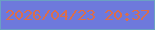 文字の大きさ：4、枠の色：6aa1c3、背景の色：6e79dc、文字の色：da6e4c 無料ブログパーツのブログ時計