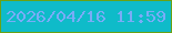 文字の大きさ：1、枠の色：6aa215、背景の色：0fbbc9、文字の色：79acf7 無料ブログパーツのブログ時計